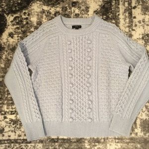 NWT J Crew Popcorn Sweater in Ice Blue